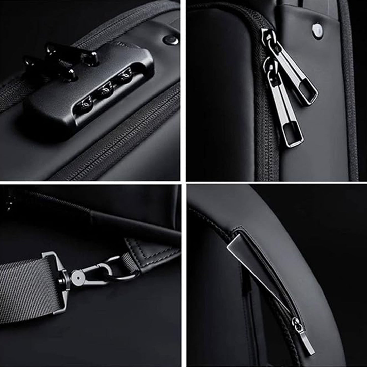 Anti-Theft Crossbody Sling Bag with USB Charging Port