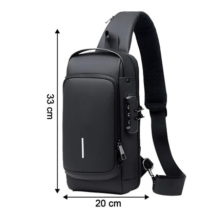 Anti-Theft Crossbody Sling Bag with USB Charging Port