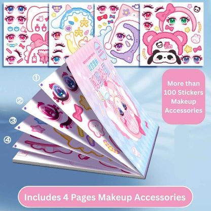 2Pcs DIY Face Stickers Make A Face Sticker Book for Kids Fans Ages 3+ Girls Style | Scrapbooking & Paper Crafts | | Scrapbooking Stickers - Needsly