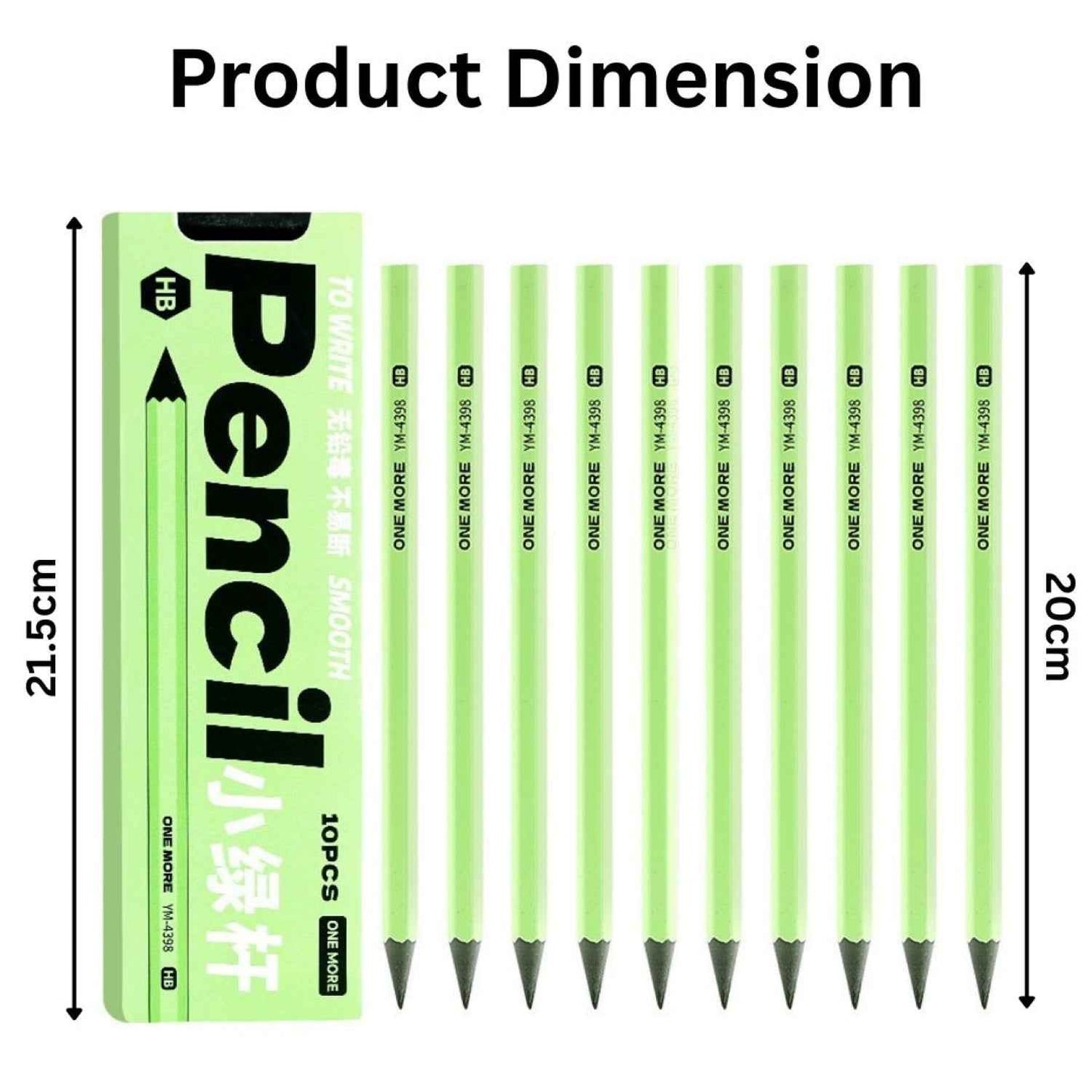 Study Pencil Set of 10 Pencil,Good Handwriting, Soft Wood for Easy Sharpening Ideal Gift for Artist, Art Lover, Students - Needsly