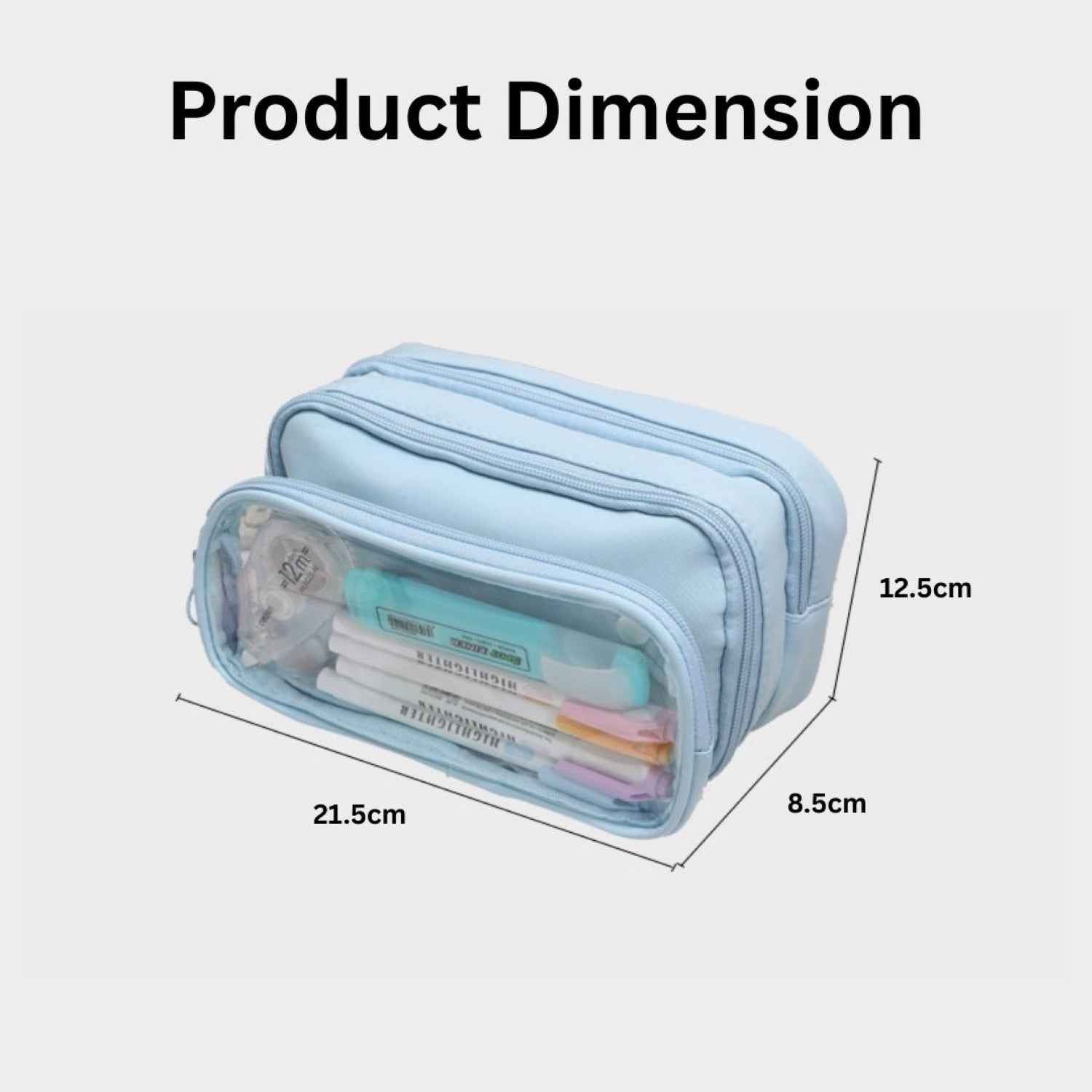 Pencil Box Pouch for School Kids Girls & Boys Aesthetic | Multi-Purpose Pencil Case - Portable Stationery Organizer for Pens, Markers & Beauty Essentials - Ideal for Office Desk Storage - Needsly