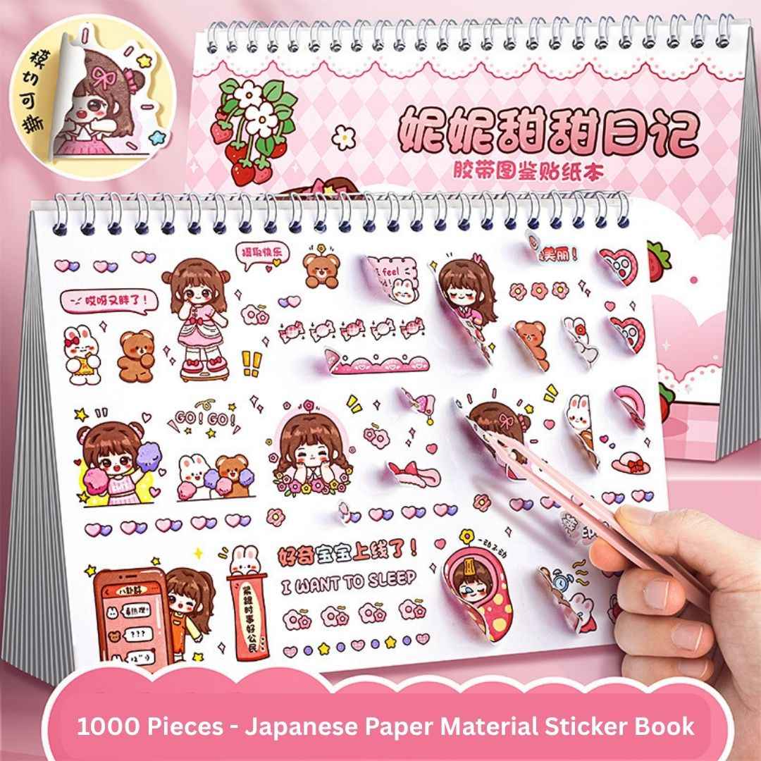 Princess Sticker Book - Activity and Scrapbook Set with Cartoon Girls Stickers for Wall Art, Greeting Cards, Laptop, and Phone Cases (20 Sheets/Over 1000 Stickers) - Needsly