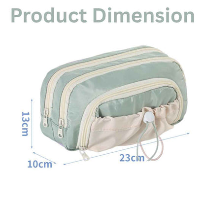 Pencil Case Stationery Items for Girls and Boys, Pen Pencil Pouch for School College and Office, Organize Makeup Cosmetic, Aesthetic Cute Stationary Box (Green) - Needsly