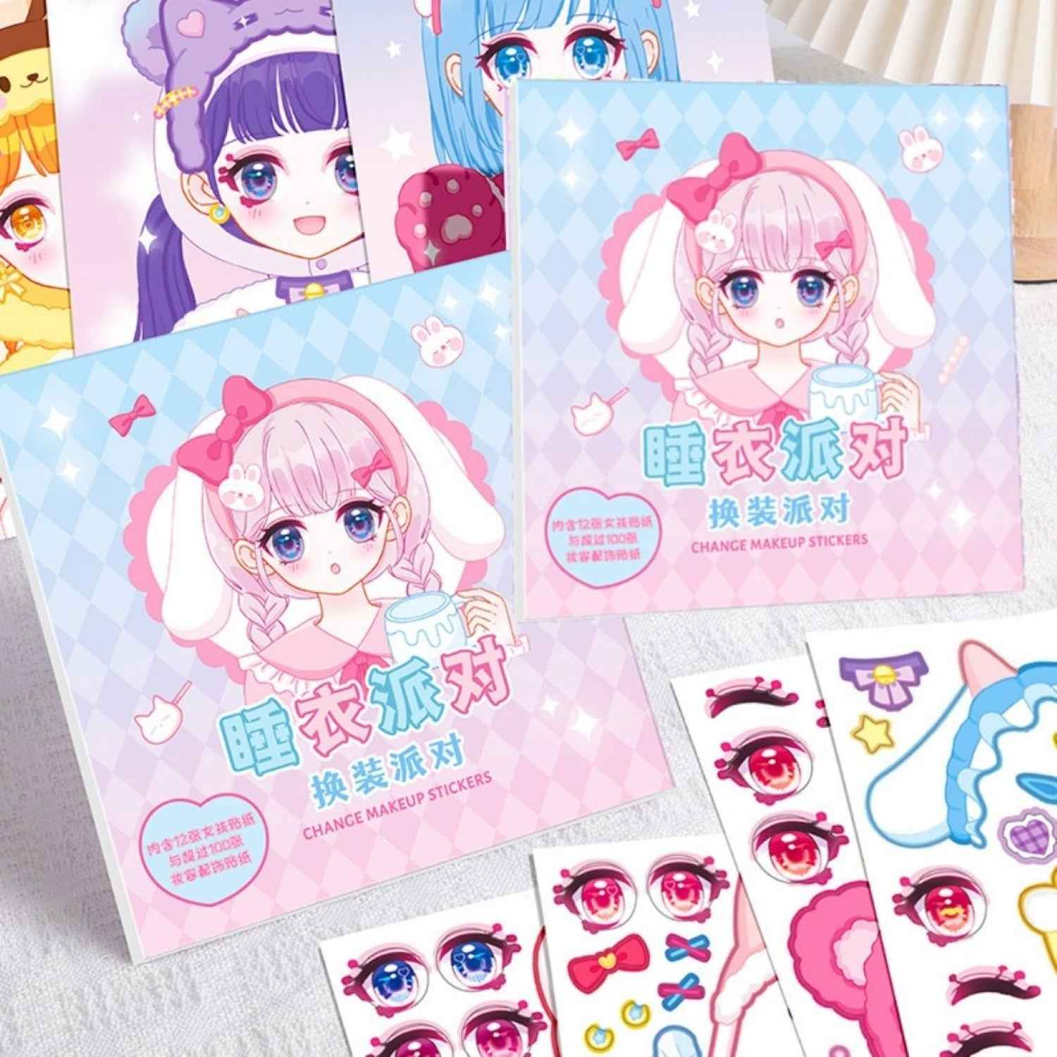 2Pcs DIY Face Stickers Make A Face Sticker Book for Kids Fans Ages 3+ Girls Style | Scrapbooking & Paper Crafts | | Scrapbooking Stickers - Needsly
