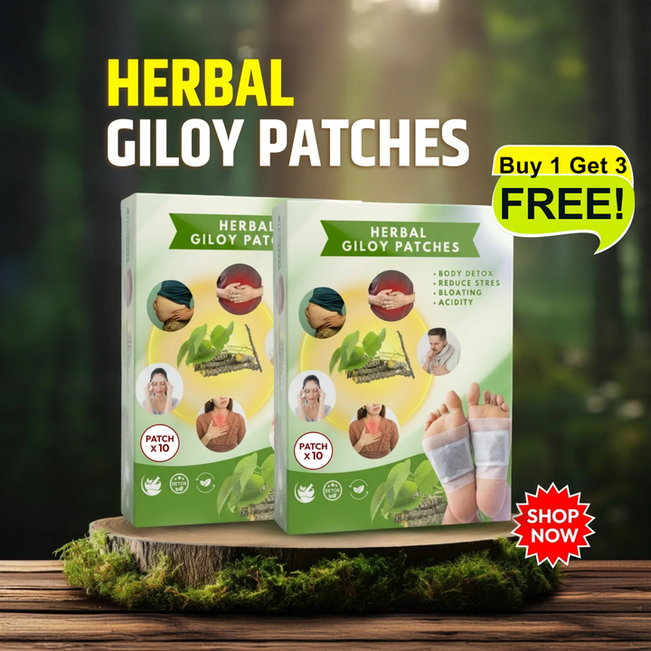 Herbal Giloy Detox Foot Patches | Body Detox Support, Stress Relief(1 BOX = 20 PATCHES-Buy 1 Get 3Free🔥🔥) - Needsly