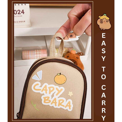 Large Capacity Multipurpose Pencil Case for Kids | Stylish Zipper Pouch & Stationery Organizer | Ideal Pencil Box for Boys, Girls & Students | 3 Layer Pencil Pouch (CAPYBARRA Theme Style) - Needsly
