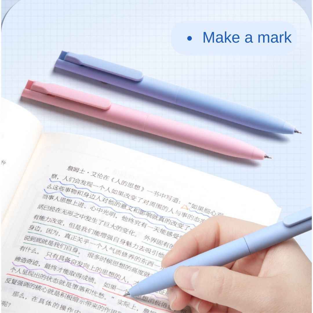 6 Colours Retractable Gel Pens with 6 Refills 0.5 mm Aesthetic Gel Pen Pastel Ballpoint Pen for Writech Drawing for Girls, School & Office Use (Cute Candy) - Needsly