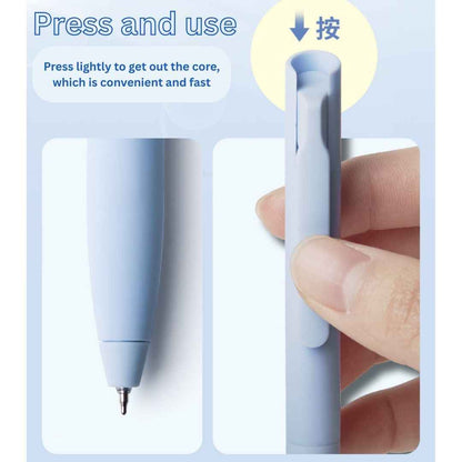 6 Colours Retractable Gel Pens with 6 Refills 0.5 mm Aesthetic Gel Pen Pastel Ballpoint Pen for Writech Drawing for Girls, School & Office Use (Cute Candy) - Needsly