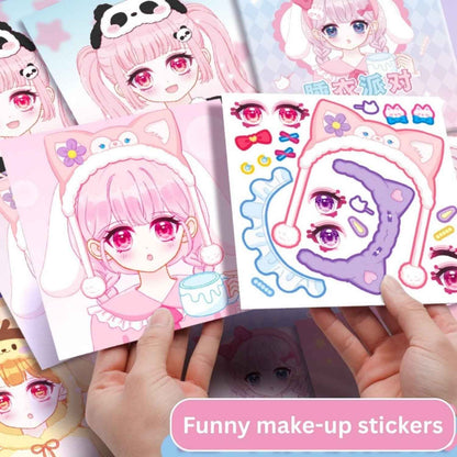 2Pcs DIY Face Stickers Make A Face Sticker Book for Kids Fans Ages 3+ Girls Style | Scrapbooking & Paper Crafts | | Scrapbooking Stickers - Needsly