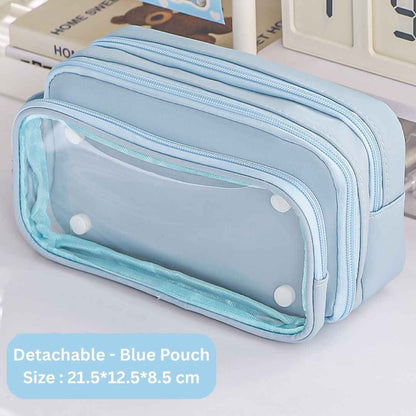 Pencil Box Pouch for School Kids Girls & Boys Aesthetic | Multi-Purpose Pencil Case - Portable Stationery Organizer for Pens, Markers & Beauty Essentials - Ideal for Office Desk Storage - Needsly