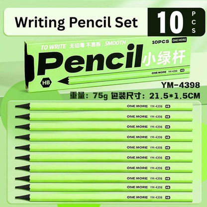 Study Pencil Set of 10 Pencil,Good Handwriting, Soft Wood for Easy Sharpening Ideal Gift for Artist, Art Lover, Students - Needsly