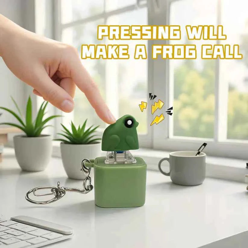 Frog Croaking Keychain – Funny Sound Keychain Toy for Kids & Gifts, ADHD treatment toy