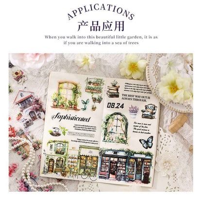 20 Sheets Aesthetic Landscape & Window View Stickers | Waterproof Scrapbook & Journal Stickers & PET Self-Adhesive Scrapbooking, DIY Craft Stickers for Girls - Needsly