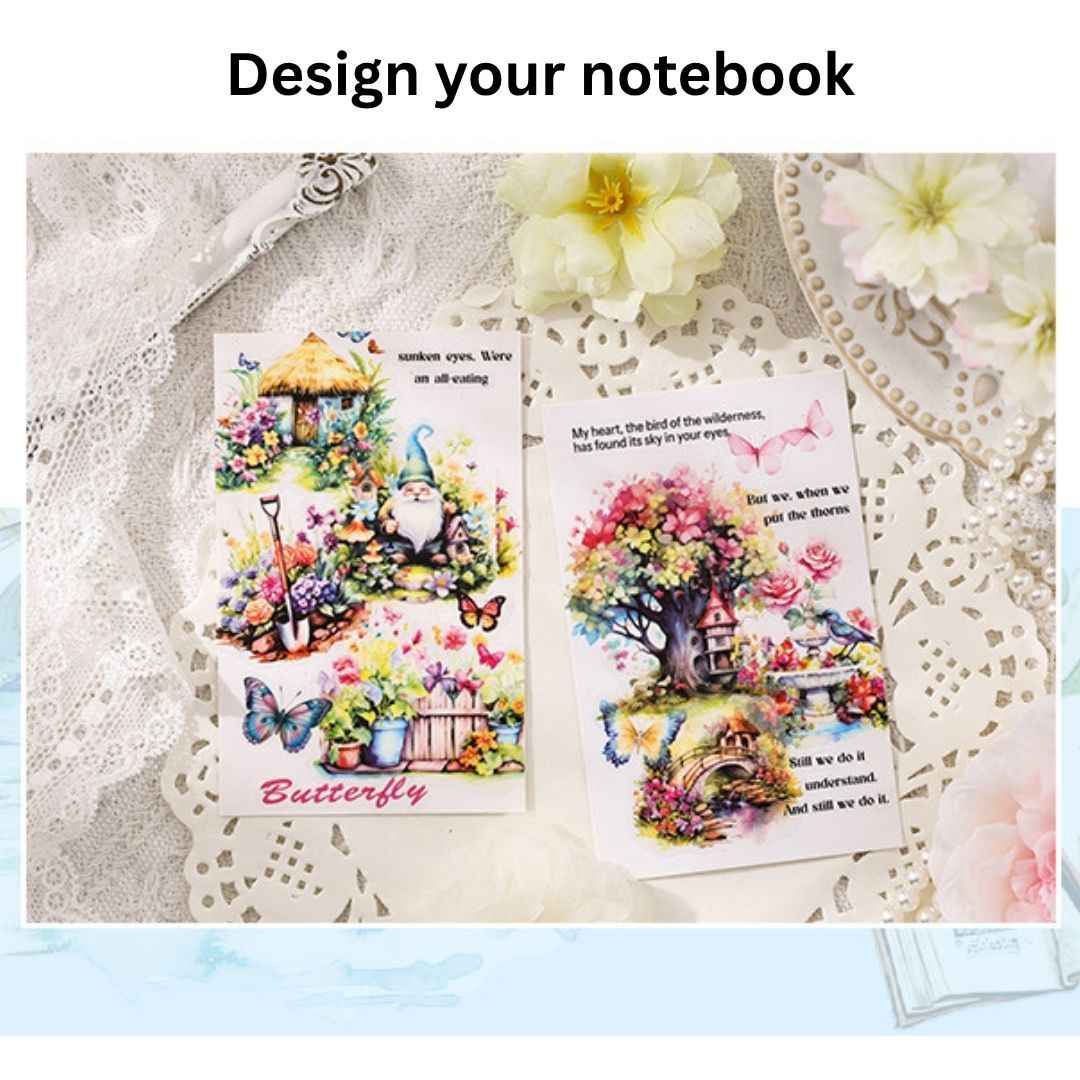 20 Sheets Aesthetic Landscape & Window View Stickers | Waterproof Scrapbook & Journal Stickers & PET Self-Adhesive Scrapbooking, DIY Craft Stickers for Girls - Needsly