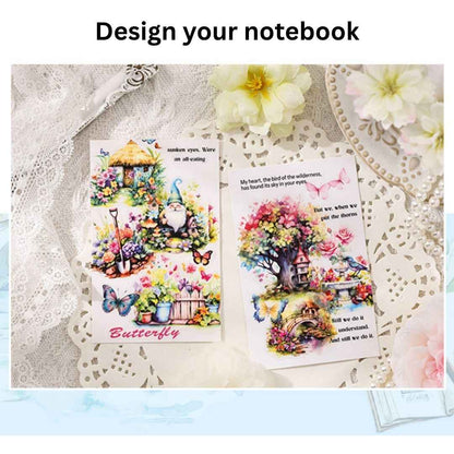 20 Sheets Aesthetic Landscape & Window View Stickers | Waterproof Scrapbook & Journal Stickers & PET Self-Adhesive Scrapbooking, DIY Craft Stickers for Girls - Needsly