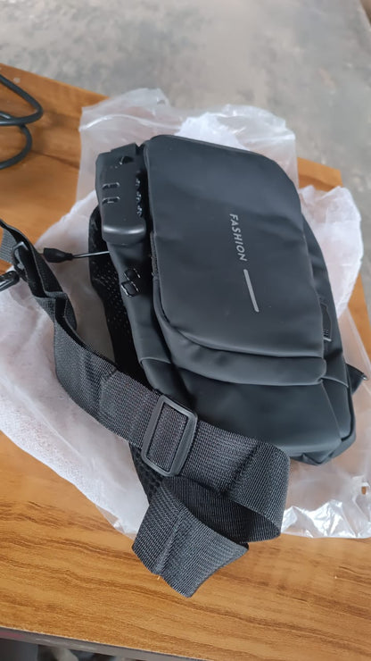 Anti-Theft Crossbody Sling Bag with USB Charging Port