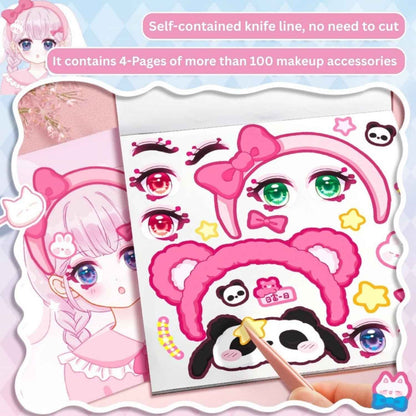 2Pcs DIY Face Stickers Make A Face Sticker Book for Kids Fans Ages 3+ Girls Style | Scrapbooking & Paper Crafts | | Scrapbooking Stickers - Needsly