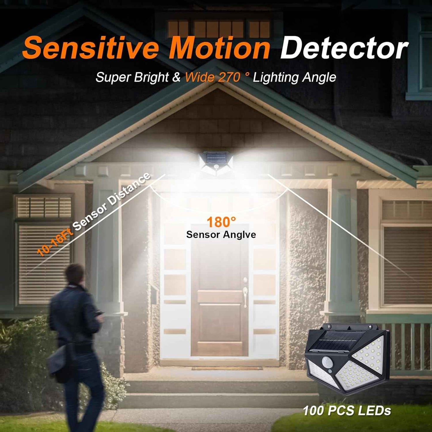 Solar Motion Sensor Light for Enhanced Outdoor Security - Needsly