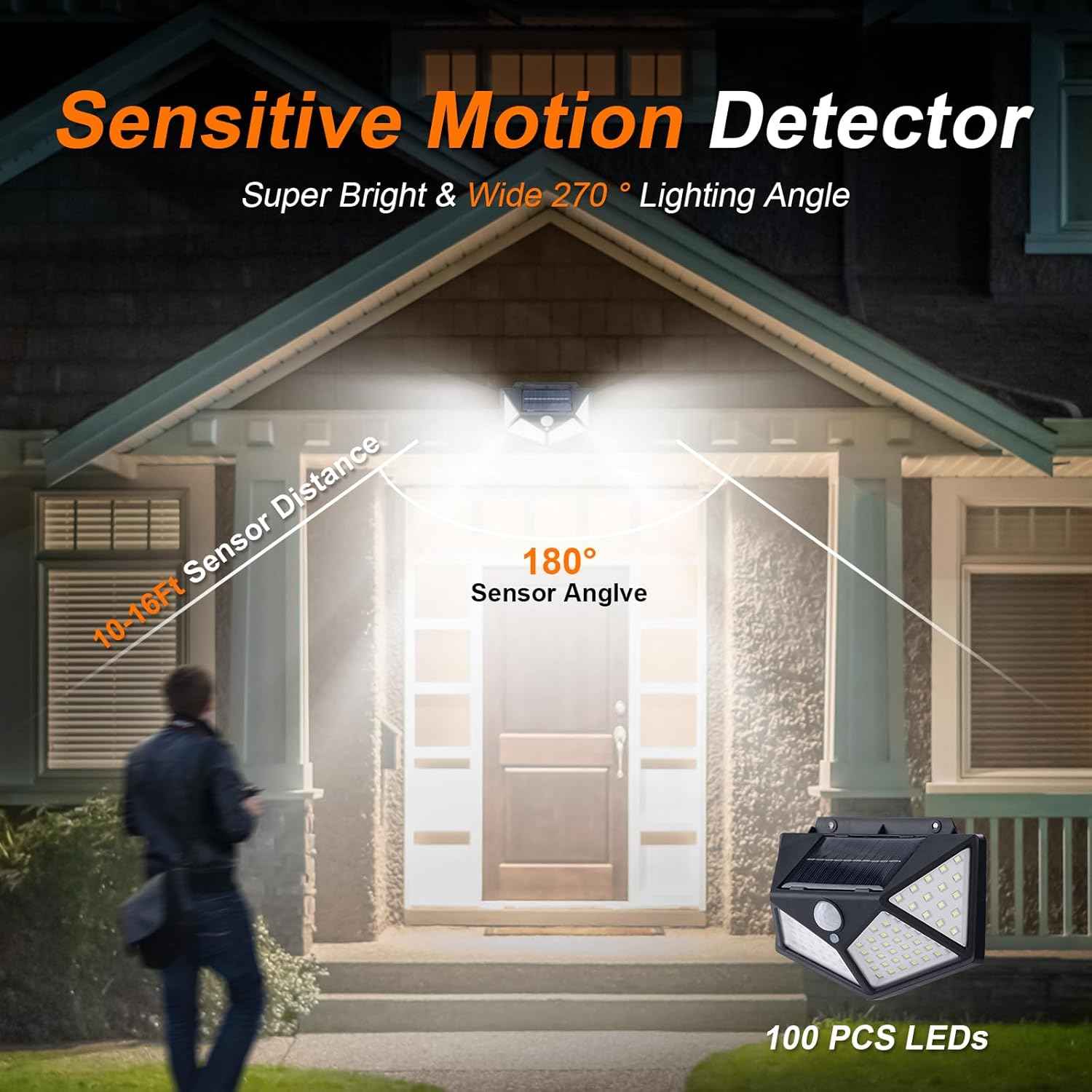 Solar Motion Sensor Light for Enhanced Outdoor Security - Needsly
