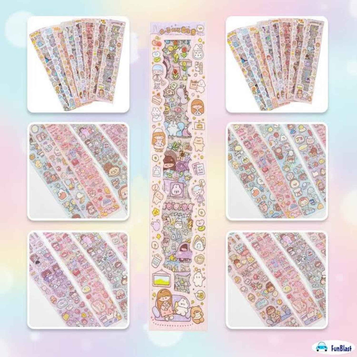 Kawaii Sticker Sheet of 20 Cute Designs for Scrapbooking and Crafting - Needsly
