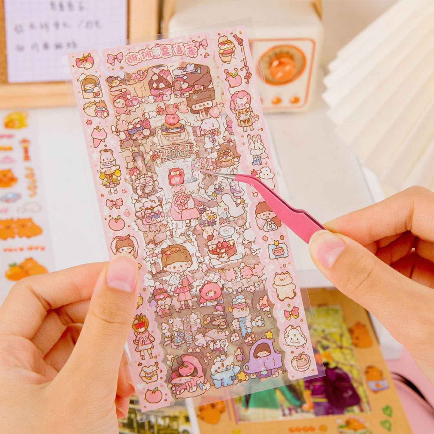 Kawaii Sticker Sheet of 20 Cute Designs for Scrapbooking and Crafting - Needsly