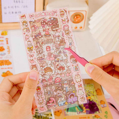 Kawaii Sticker Sheet of 20 Cute Designs for Scrapbooking and Crafting - Needsly