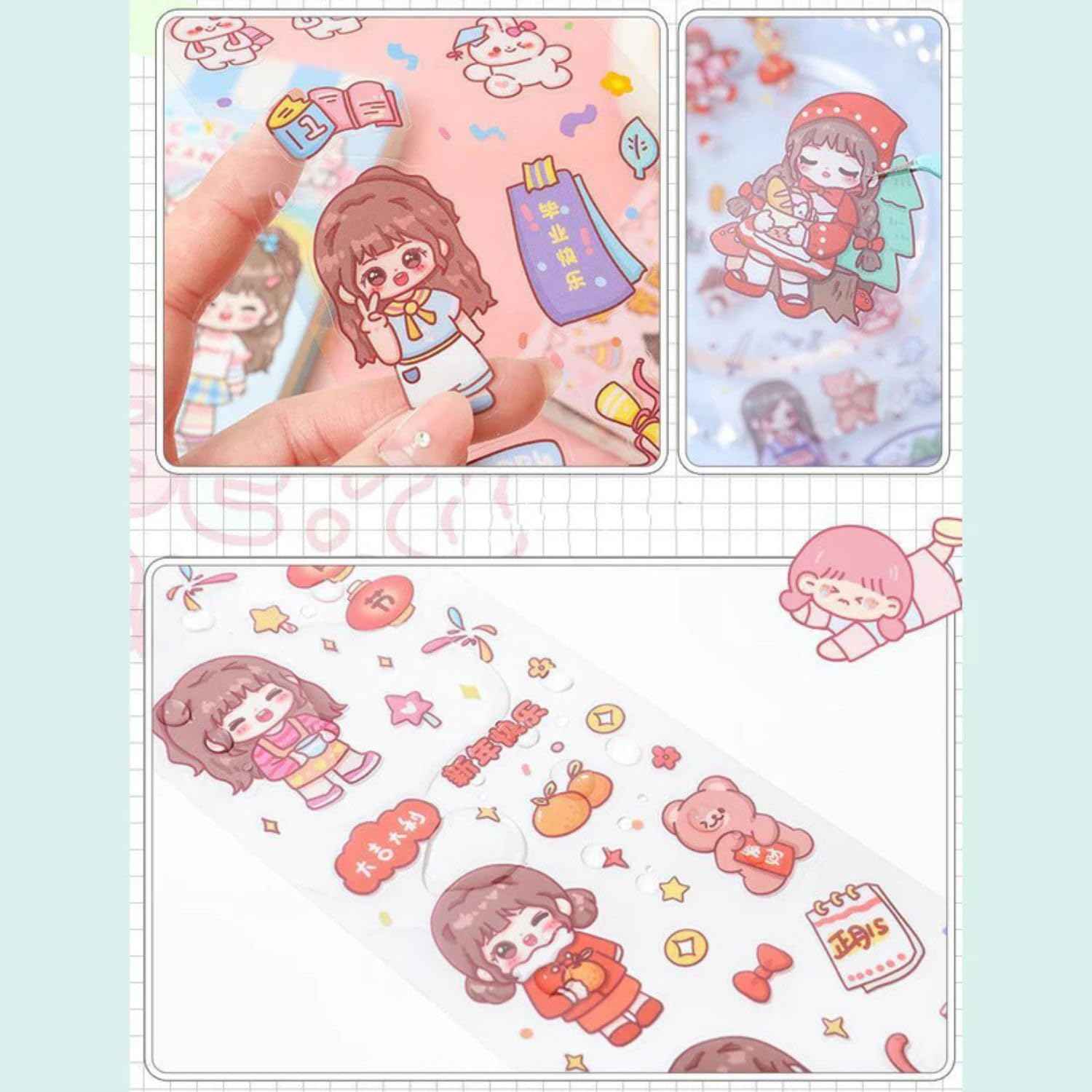 Kawaii Sticker Sheet of 20 Cute Designs for Scrapbooking and Crafting - Needsly