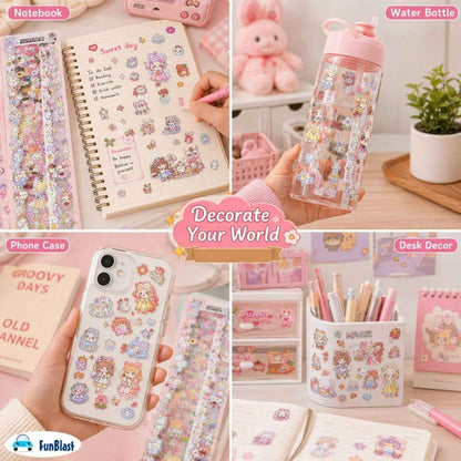 Kawaii Sticker Sheet of 20 Cute Designs for Scrapbooking and Crafting - Needsly