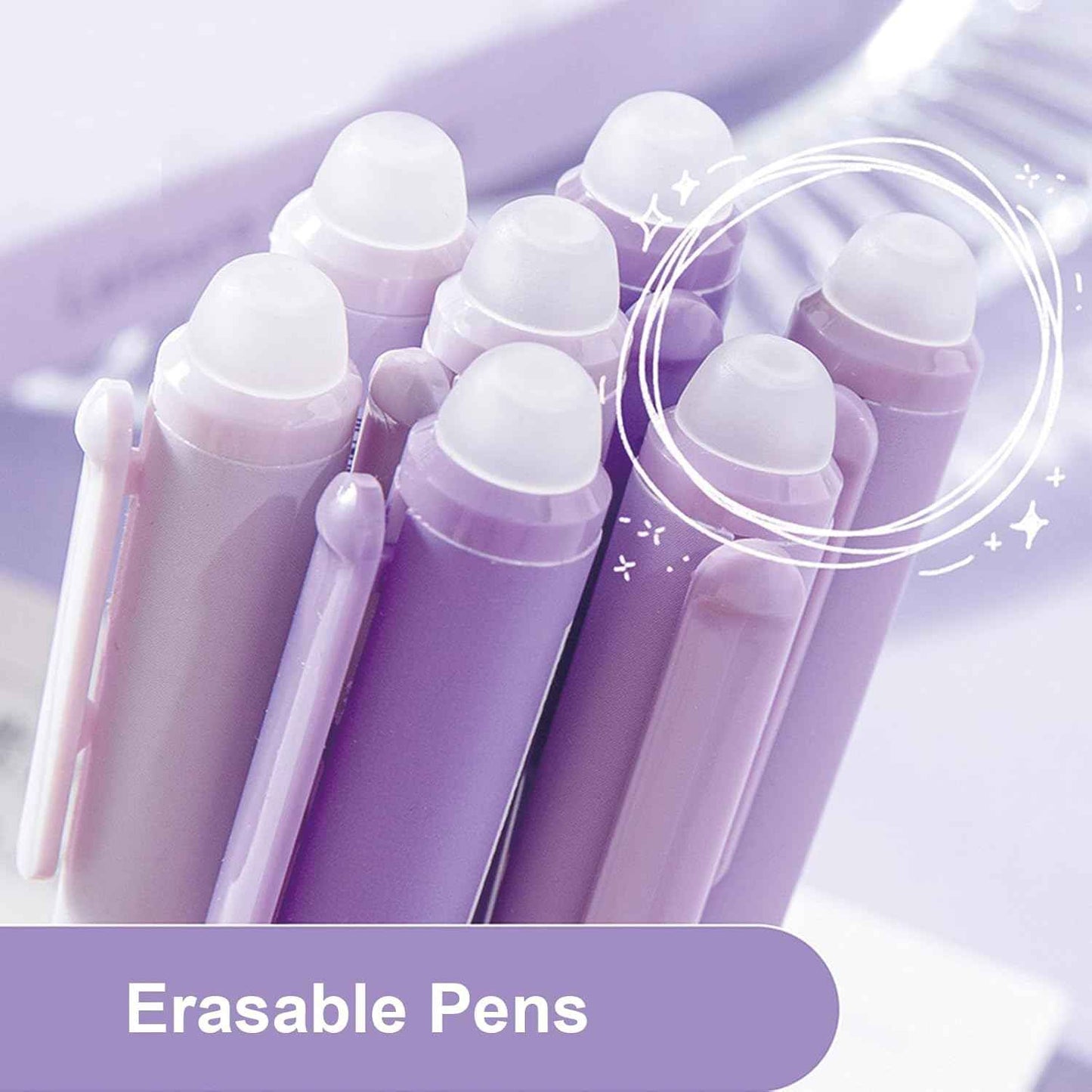 4 Pcs Cute Gel Pens - Aesthetic Retractable Blue Ink Pens with Cartoon Soft Grip for Kawaii Office & School Supplies - Needsly