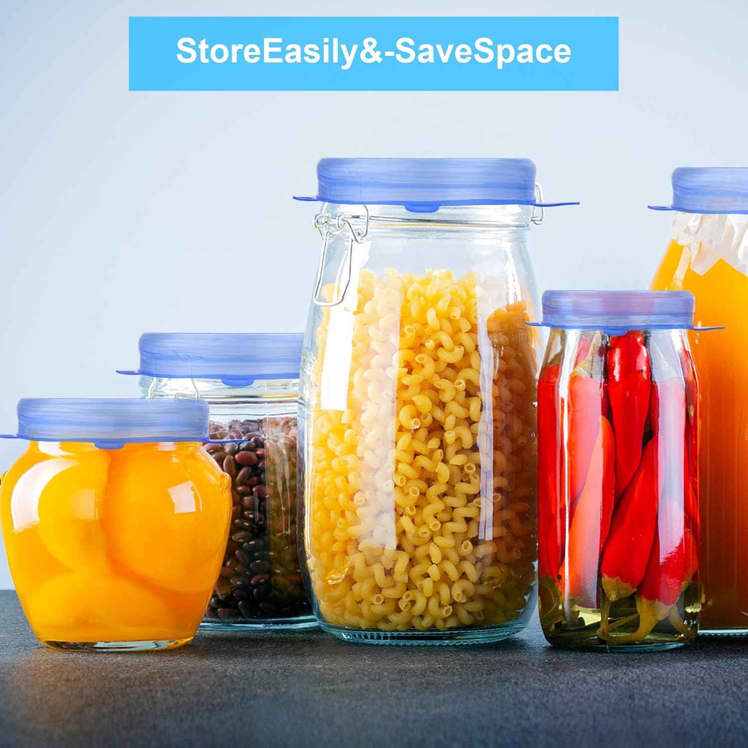 2118 Reusable Premium Silicone Stretch and Seal Lids 6PCS - Needsly