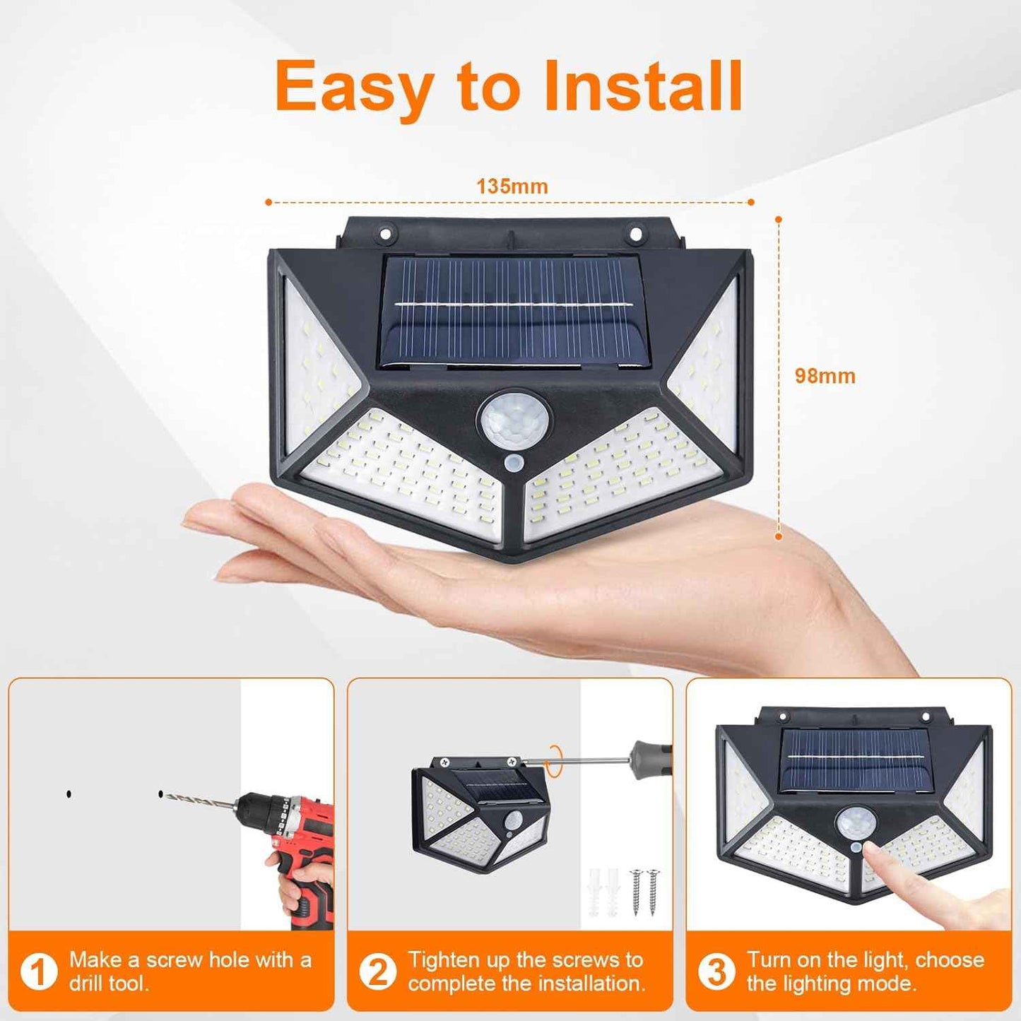 Solar Motion Sensor Light for Enhanced Outdoor Security - Needsly