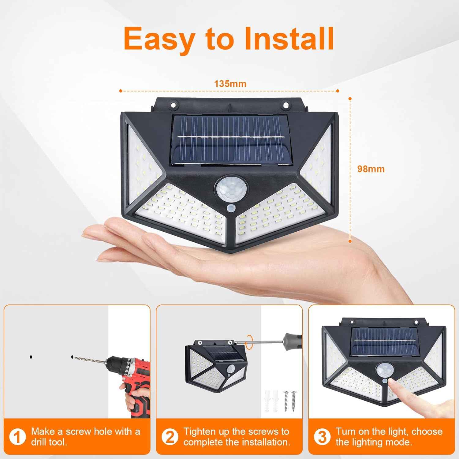 Solar Motion Sensor Light for Enhanced Outdoor Security - Needsly
