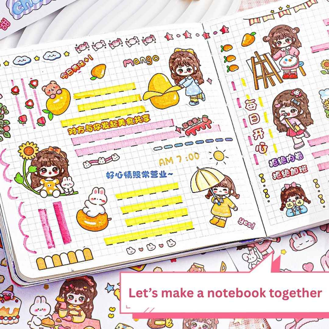 Princess Sticker Book - Activity and Scrapbook Set with Cartoon Girls Stickers for Wall Art, Greeting Cards, Laptop, and Phone Cases (20 Sheets/Over 1000 Stickers) - Needsly