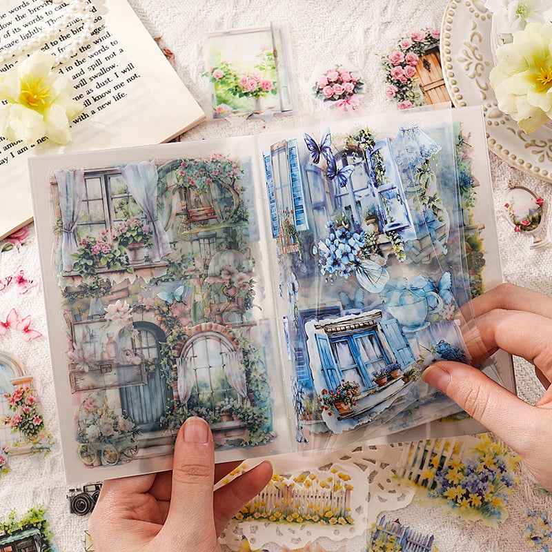 20 Sheets Aesthetic Landscape & Window View Stickers | Waterproof Scrapbook & Journal Stickers & PET Self-Adhesive Scrapbooking, DIY Craft Stickers for Girls - Needsly