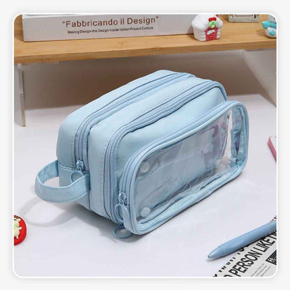 Pencil Box Pouch for School Kids Girls & Boys Aesthetic | Multi-Purpose Pencil Case - Portable Stationery Organizer for Pens, Markers & Beauty Essentials - Ideal for Office Desk Storage - Needsly