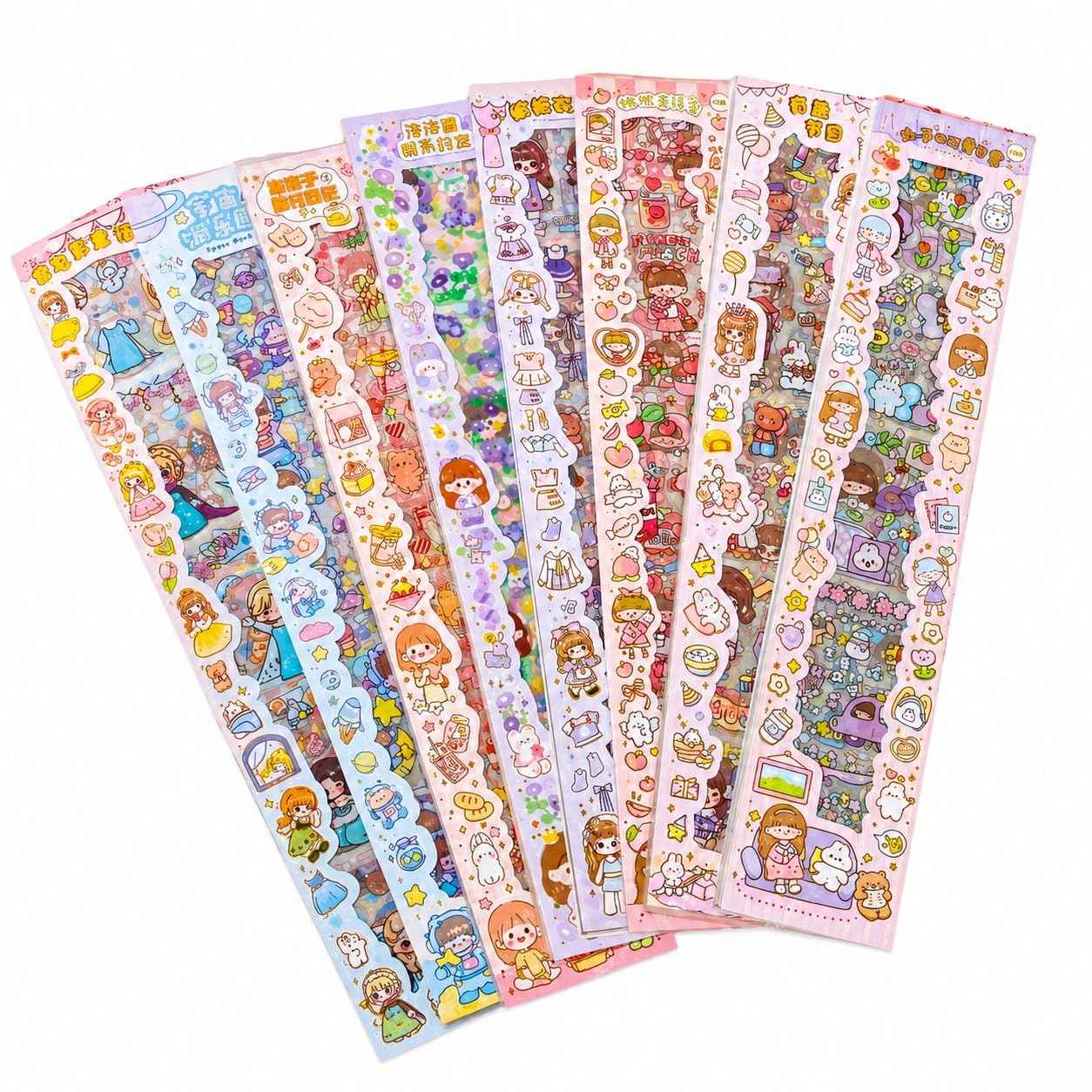 Kawaii Sticker Sheet of 20 Cute Designs for Scrapbooking and Crafting - Needsly