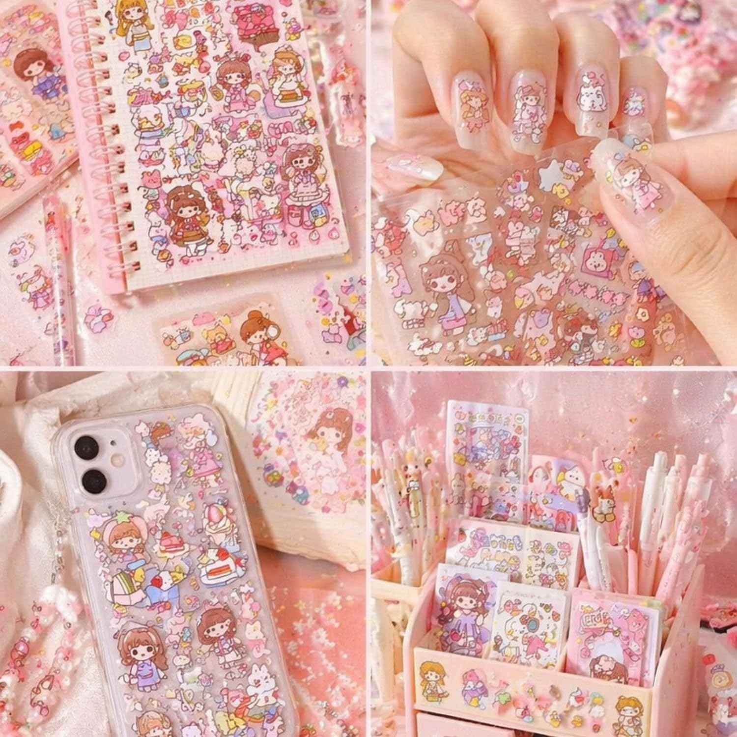 Kawaii Sticker Sheet of 20 Cute Designs for Scrapbooking and Crafting - Needsly