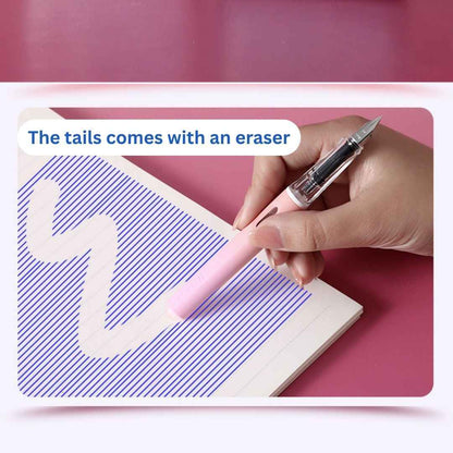 0.5mm Gel Pens Retractable Quick Dry Ink Fine Point Smooth Writing Pens for School Office Supplies (Fountain Pen) - Needsly