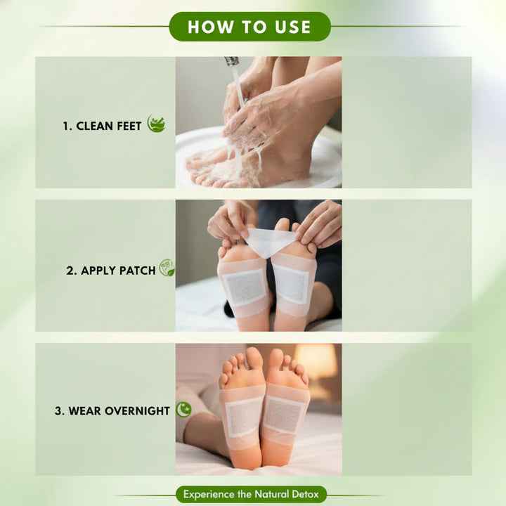 Herbal Giloy Detox Foot Patches | Body Detox Support, Stress Relief(1 BOX = 20 PATCHES-Buy 1 Get 3Free🔥🔥) - Needsly